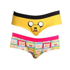 Adventure Time Jake Face and Pop Art Finn Jake Panty Two Pack Set