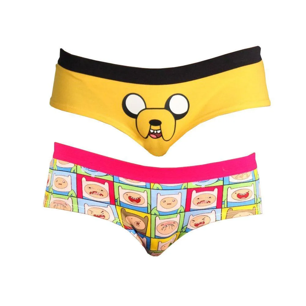 Adventure Time Jake Face and Pop Art Finn Jake Panty Two Pack Set