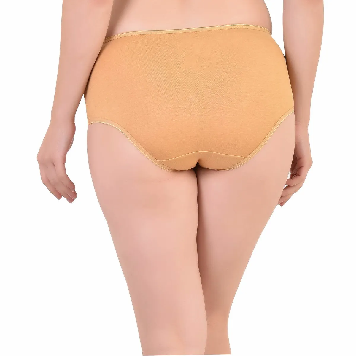 Bamboo Fabric Mid Rise Underwear | Peach & WHite | Pack of 2
