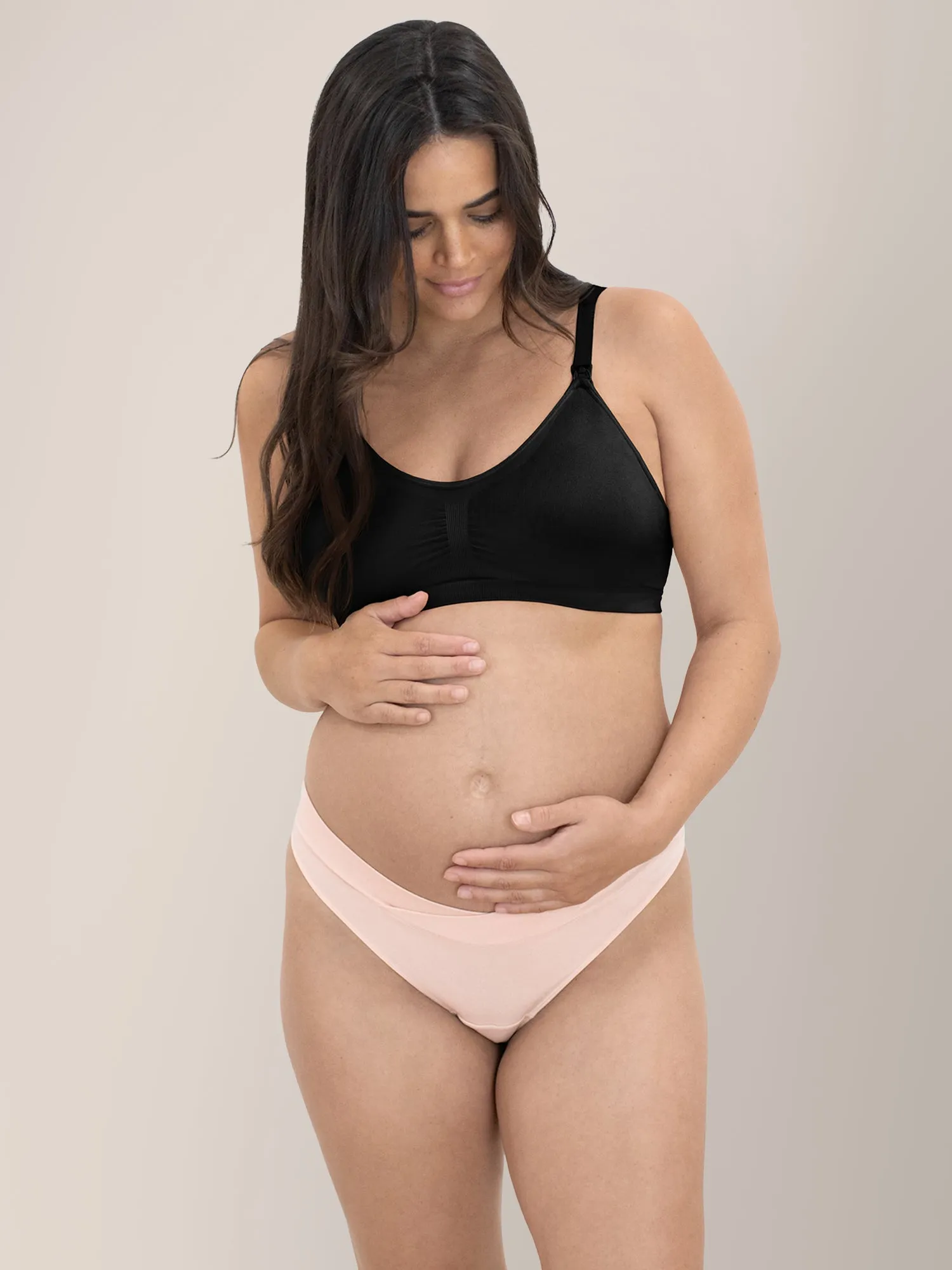 Bamboo Maternity & Postpartum Thong | Soft Pink