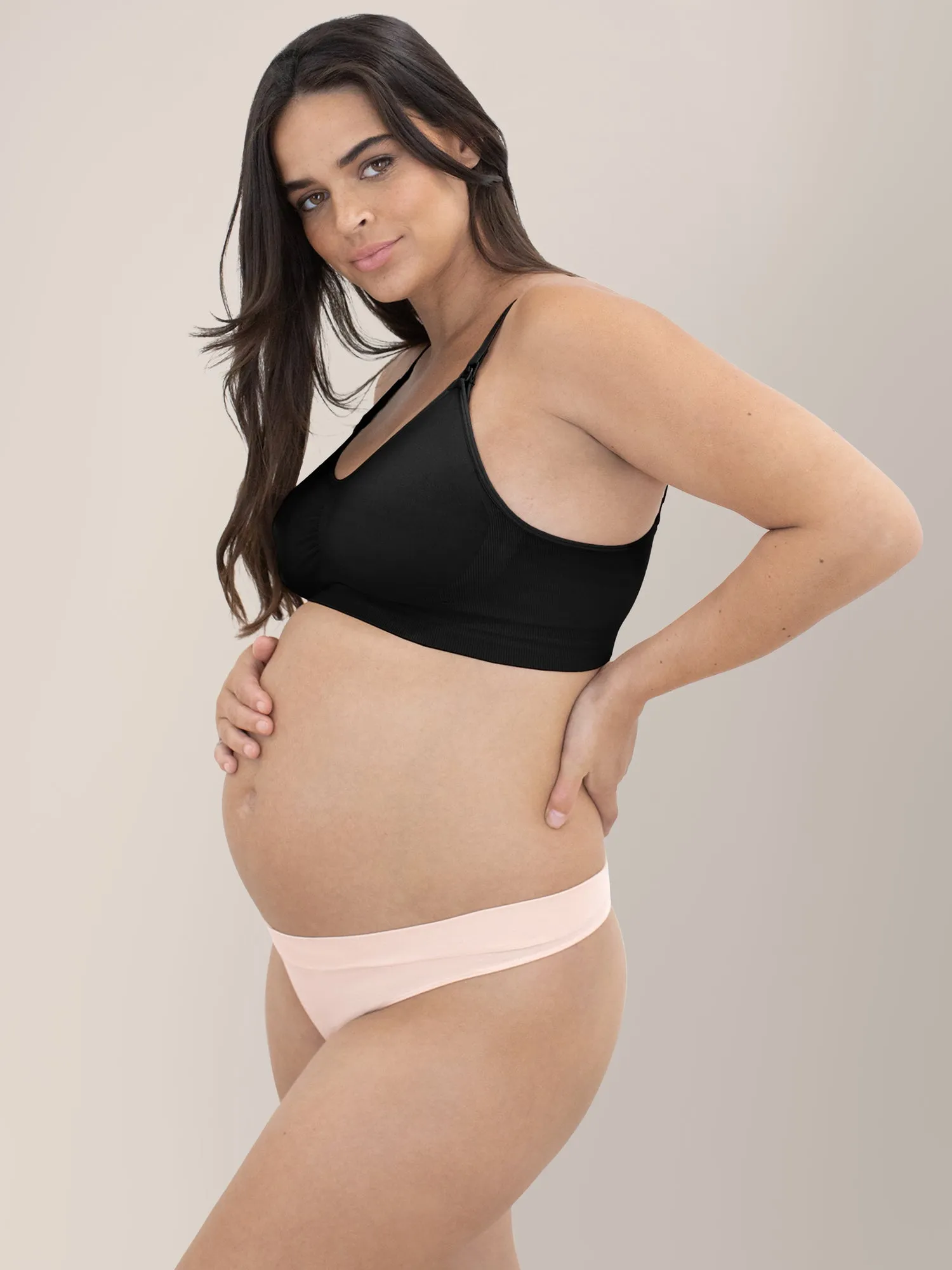 Bamboo Maternity & Postpartum Thong | Soft Pink