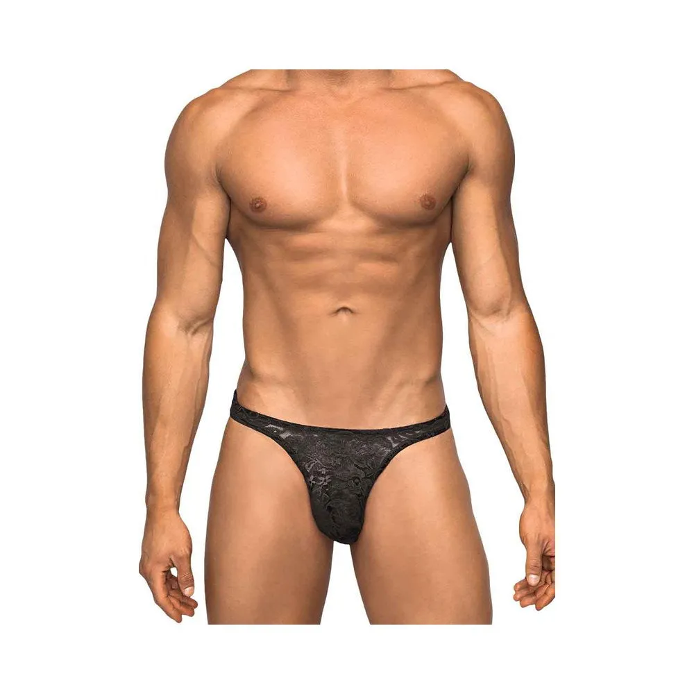Bong Thong Stretch Lace Black Small/Medium