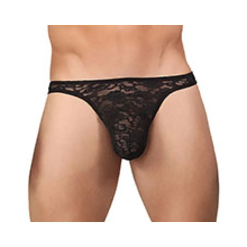 Bong Thong Stretch Lace Black Small/Medium