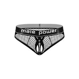 Cock Pit Net Cock Ring Thong - S/ M - Black