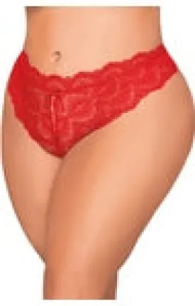 Crotchless Lace Tanga