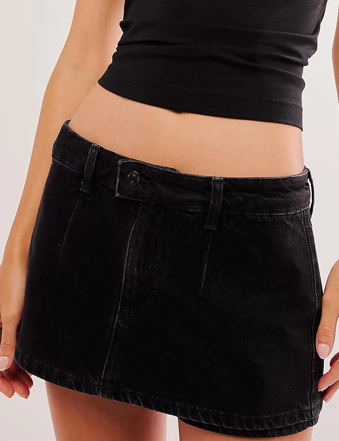Denim Skorts for Women Low Waist Stretchy Jean Mini Skirt Summer Casual Y2K Shorts