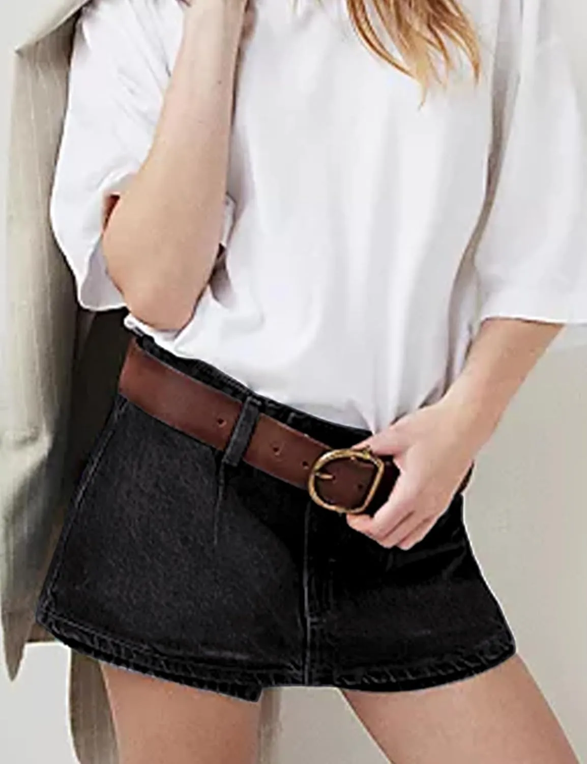Denim Skorts for Women Low Waist Stretchy Jean Mini Skirt Summer Casual Y2K Shorts