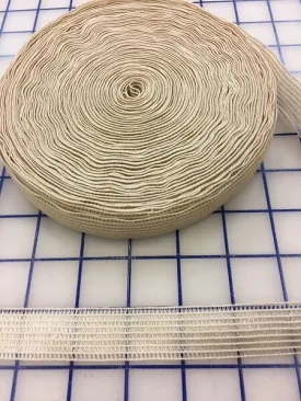 Elastic Invisible Mesh 7/8-inch Beige