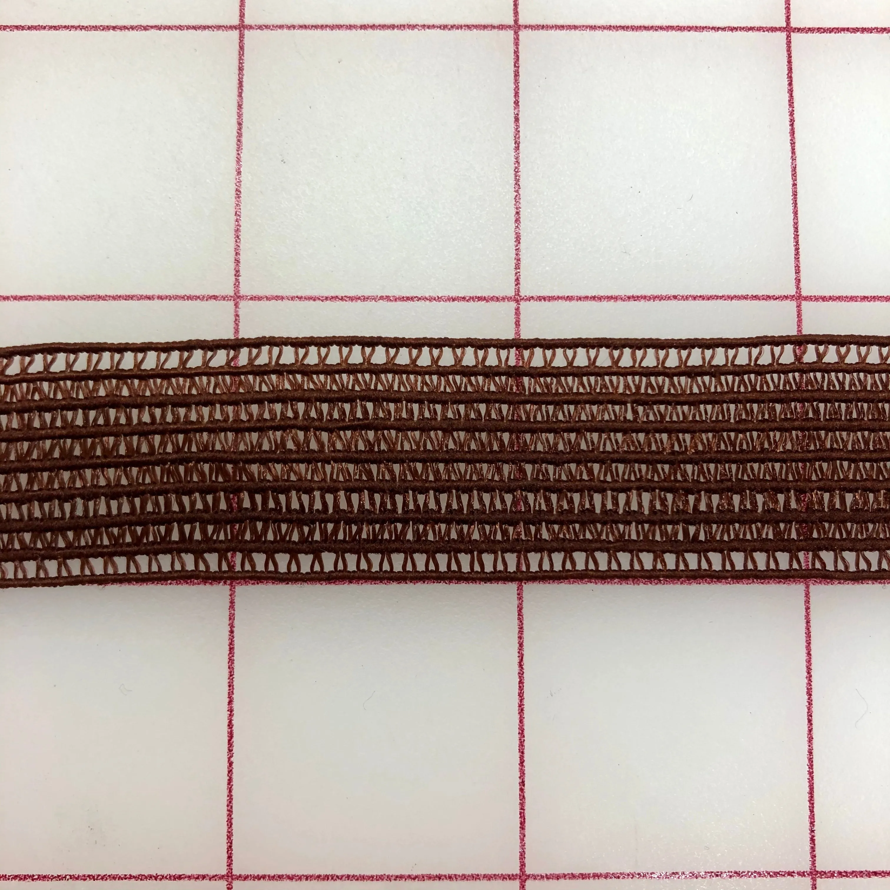 Elastic Invisible Mesh 7/8-inch Dark Chocolate