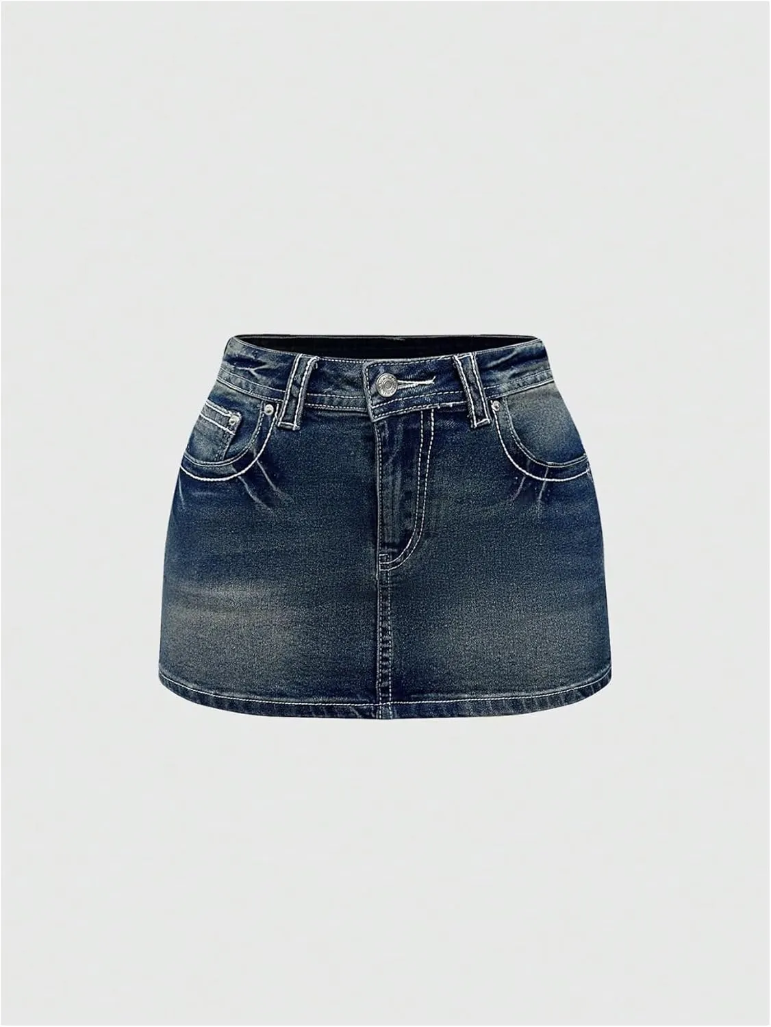 Floerns Women's Y2k Butterfly Denim Skirts Low Waist Stretch Bodycon Mini Skirt