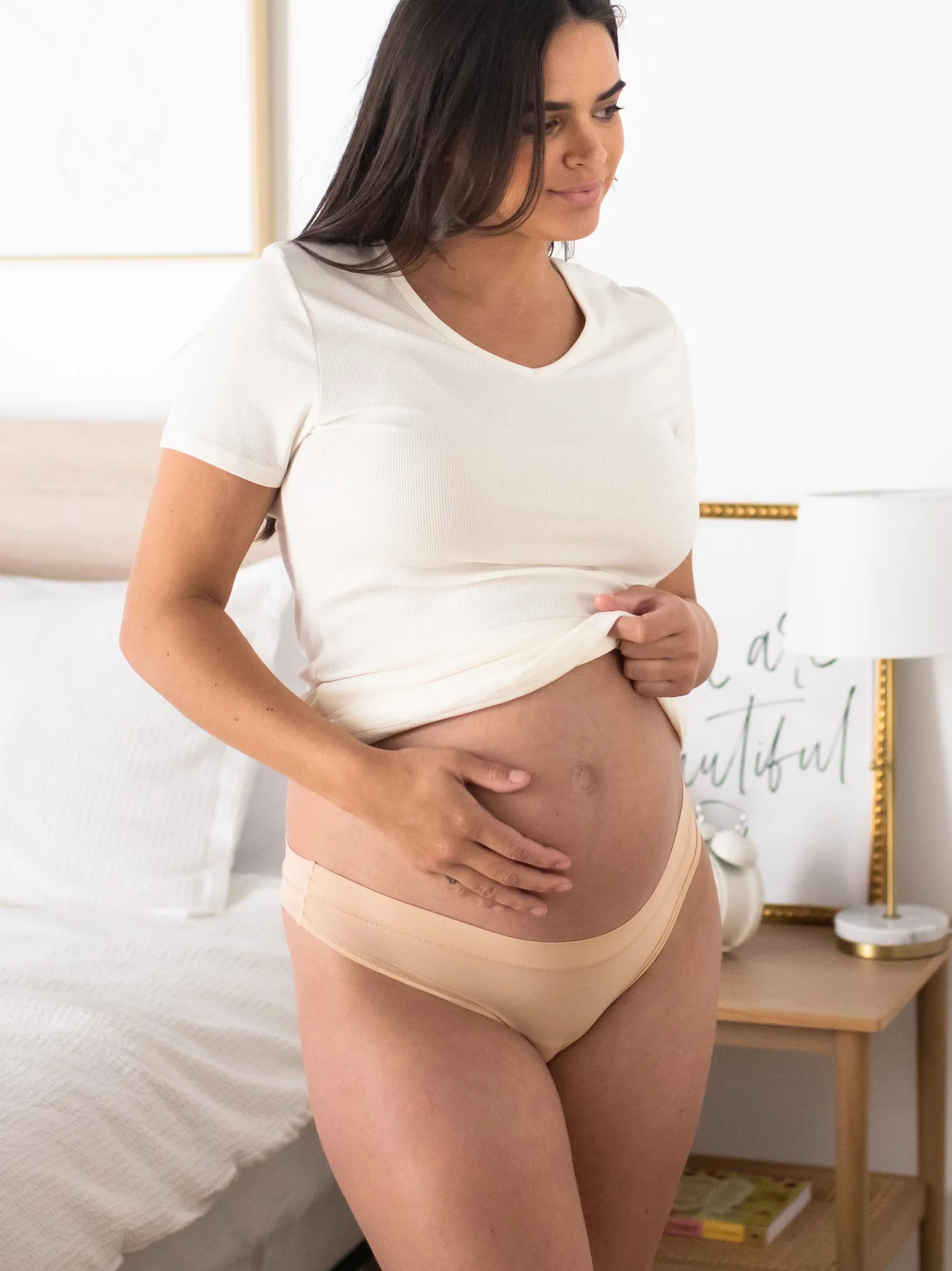 Grow with Me™ Maternity & Postpartum Thong | Beige