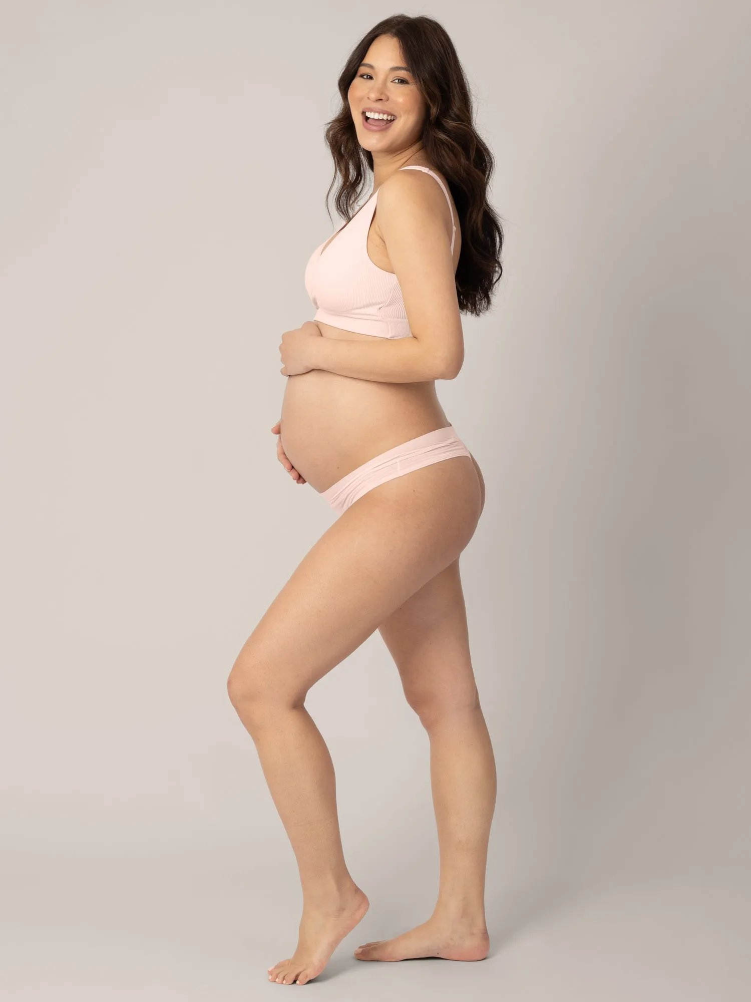 Grow with Me™ Maternity & Postpartum Thong | Soft Pink