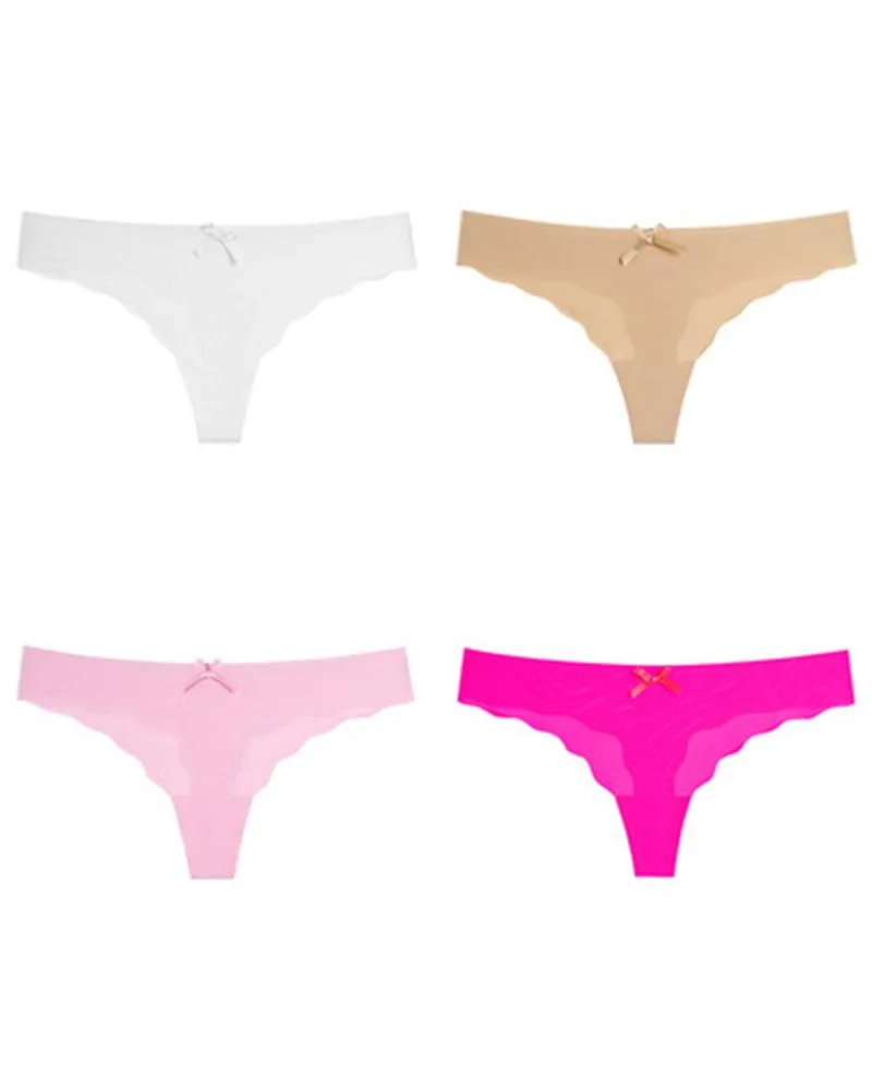 Ice Seamless Low Waist Skinny Thong Panties
