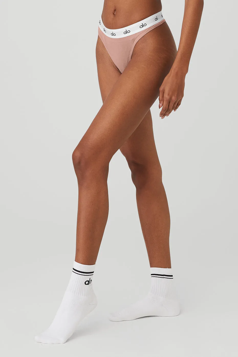 Icon High-Cut Thong - Smoky Quartz