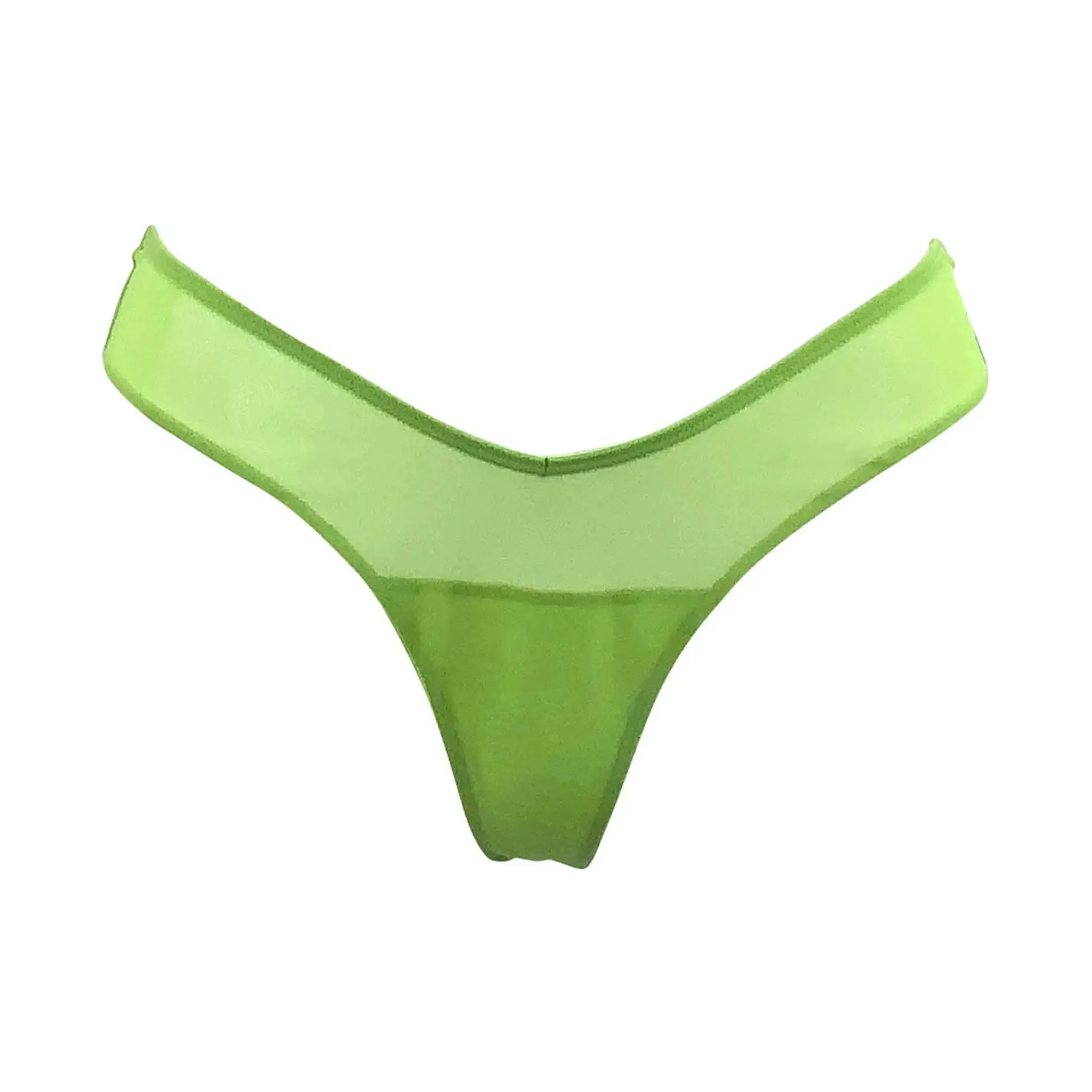 I.D. Line Fine Mesh Green V-Thong