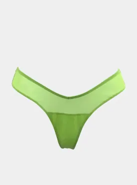 I.D. Line Fine Mesh Green V-Thong