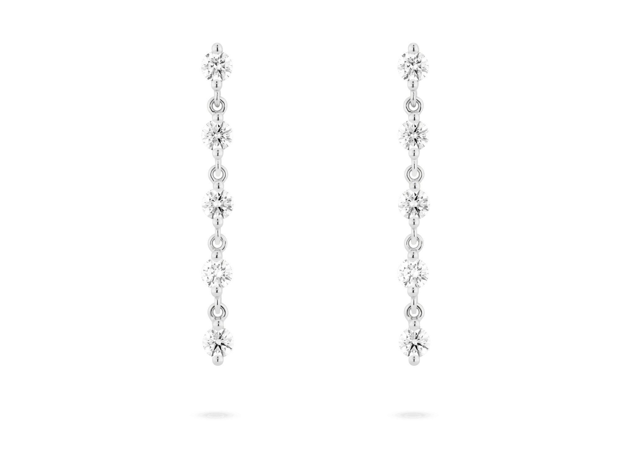 Lab-Grown Diamond 1½ct. tw. Round Brilliant Line Drop Earrings | White