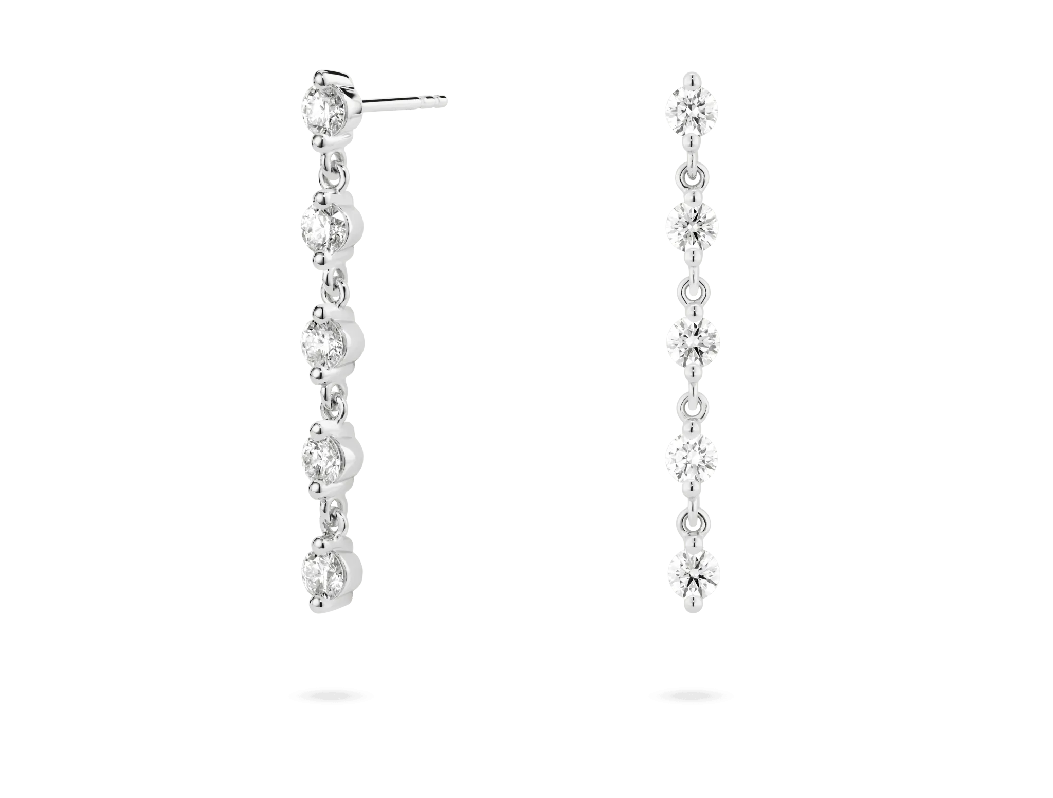 Lab-Grown Diamond 1½ct. tw. Round Brilliant Line Drop Earrings | White