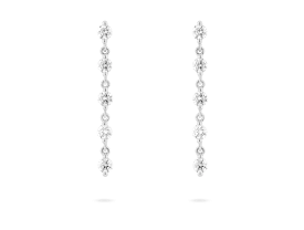Lab-Grown Diamond 1½ct. tw. Round Brilliant Line Drop Earrings | White