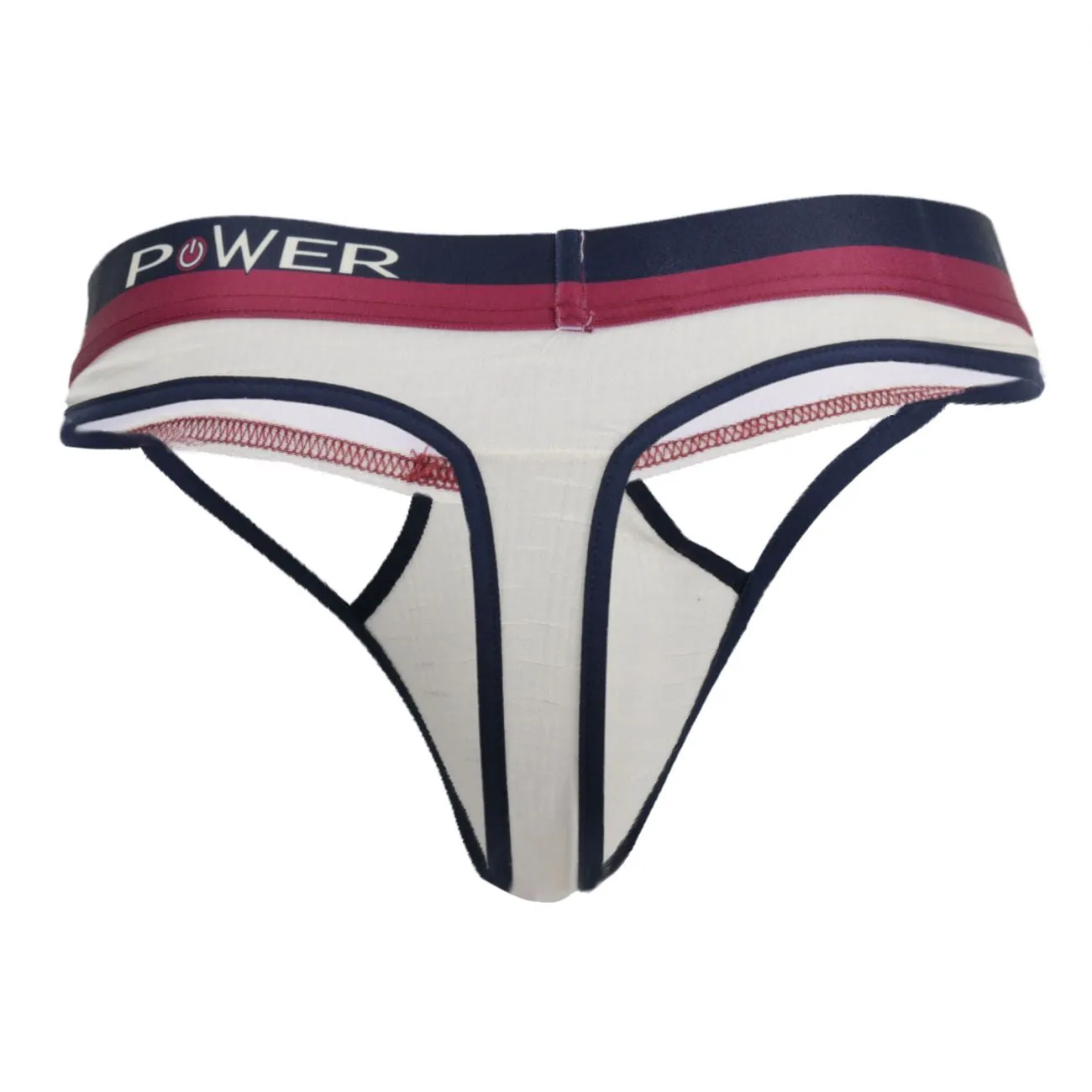 Male Power 237-246 French Terry Cutout Thongs Color Ivory