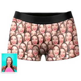 Men's  Custom Face Mash Boxer Shorts