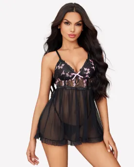 Mesh Babydoll Naughty Outfits
