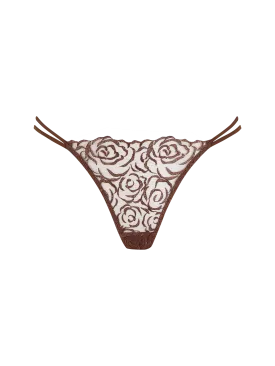 Muse by Coco de Mer Rosalia Thong in Cocoa