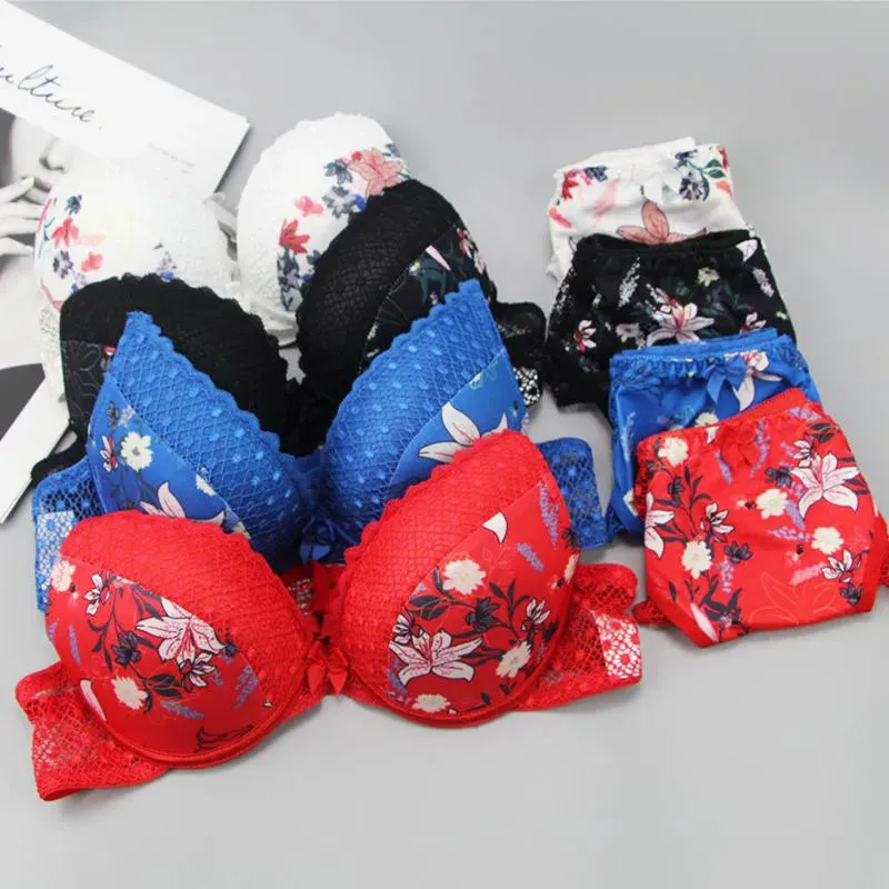 New Sexy G String Underwear For Women Embroidered Thong Hollow Out Lingerie Panties Bra Sets