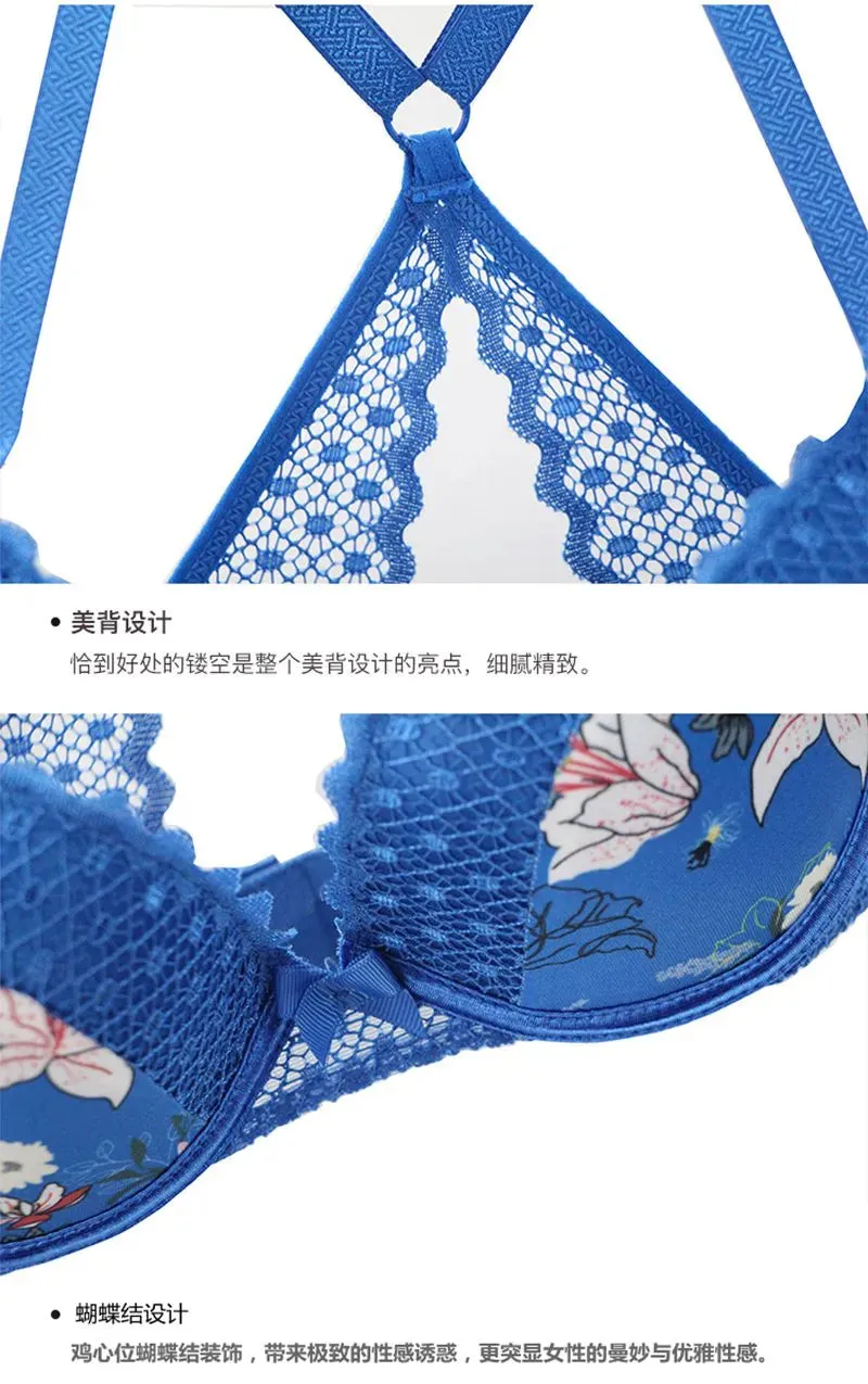 New Sexy G String Underwear For Women Embroidered Thong Hollow Out Lingerie Panties Bra Sets