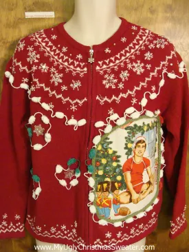 Nordic Themed Red Hottie Guy Ugly Christmas Sweater