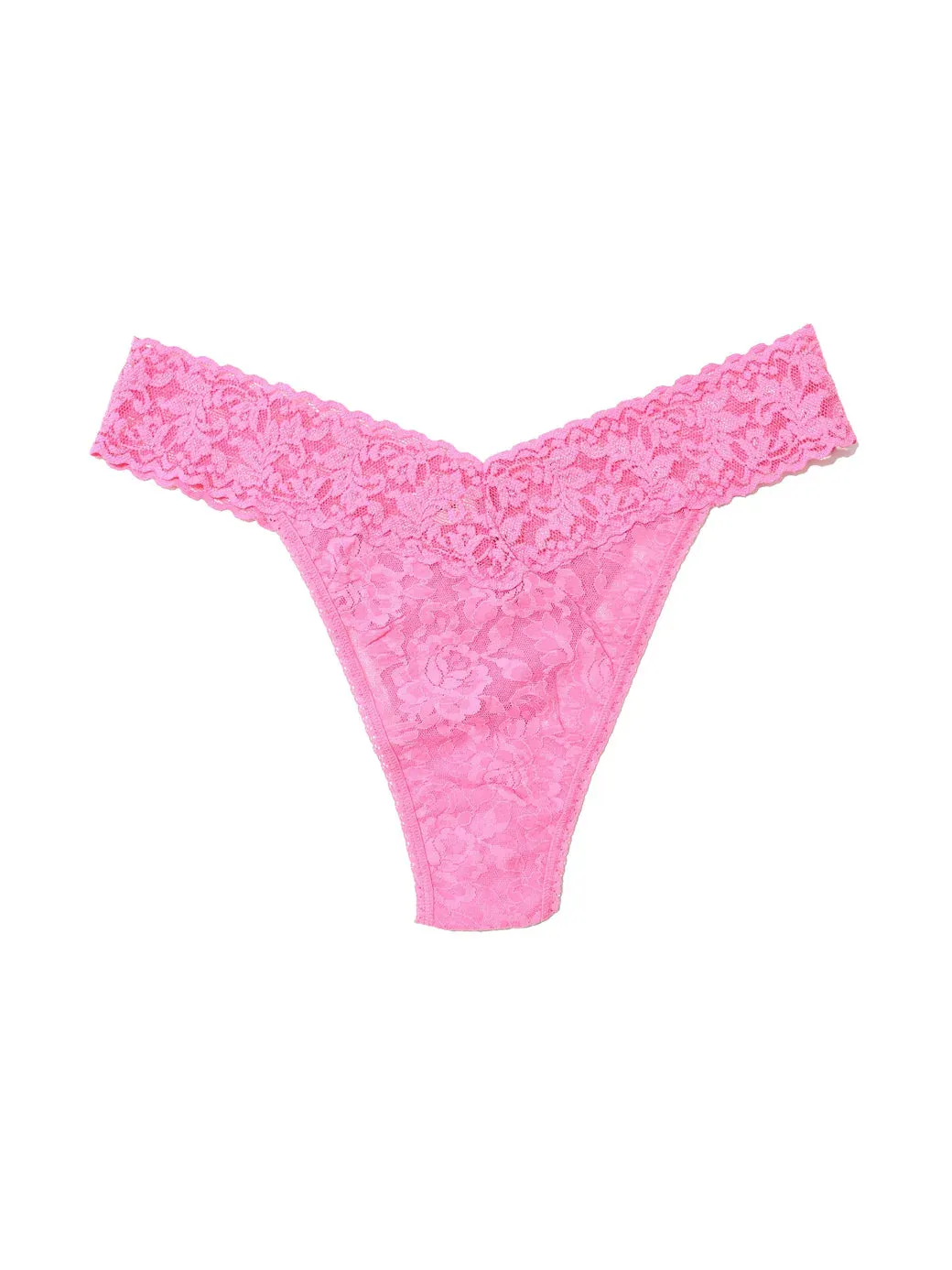 Original Rise Signature Lace Thong In Taffy - Hanky Panky