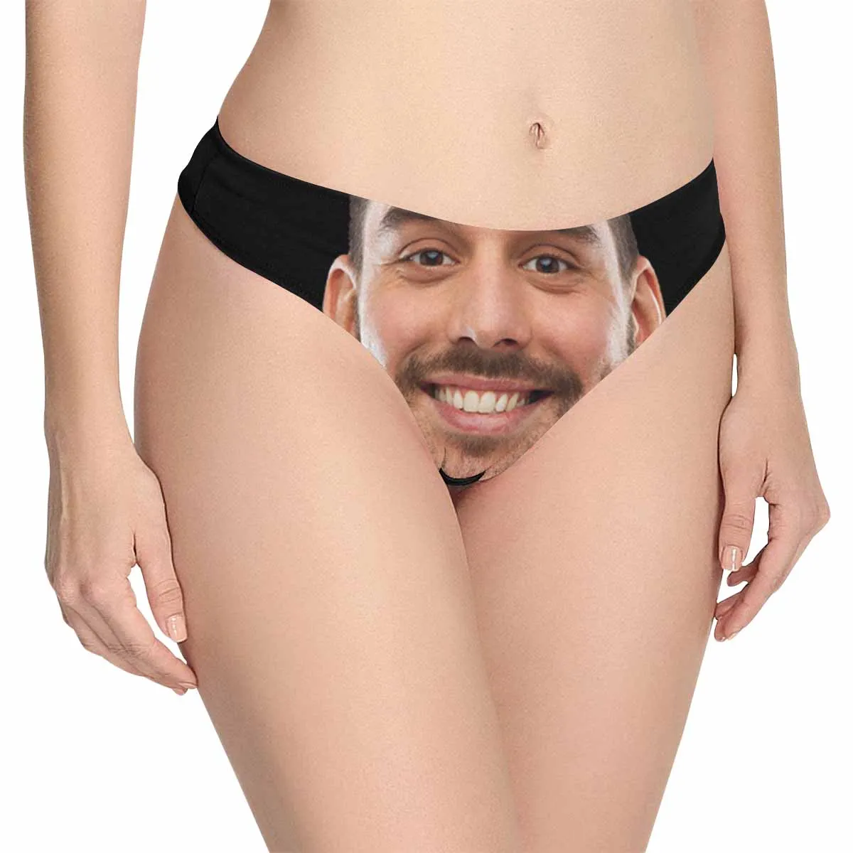 Personalized Women's Panties Custom Big Face Women's Thong Custom Underwear