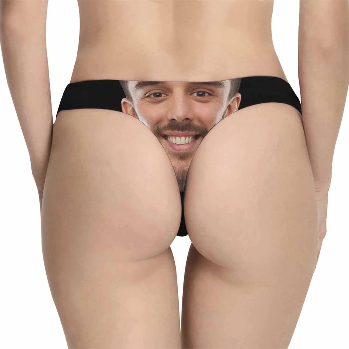 Personalized Women's Panties Custom Big Face Women's Thong Custom Underwear