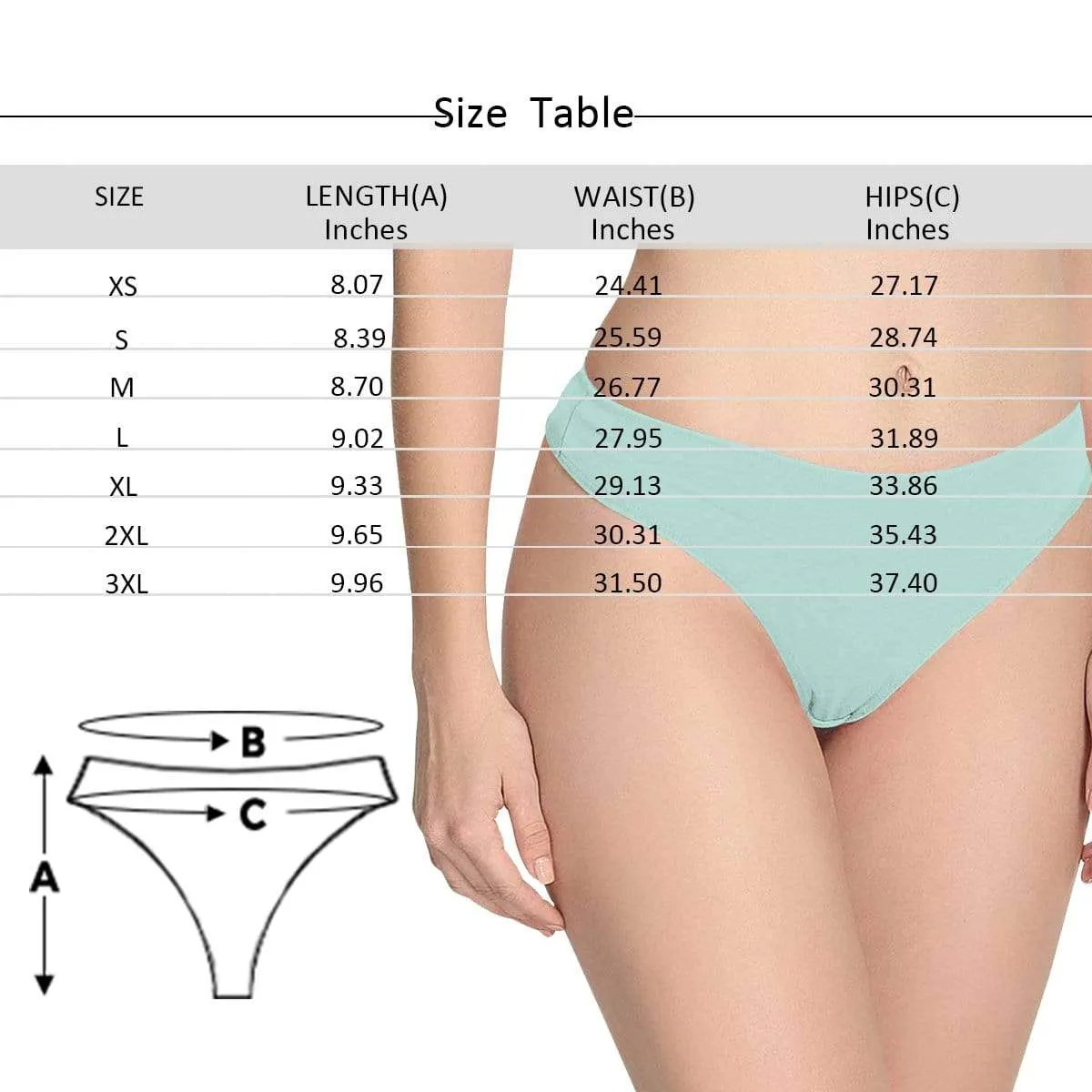 Personalized Women's Panties Custom Face Red Women's Thong Custom Underwear