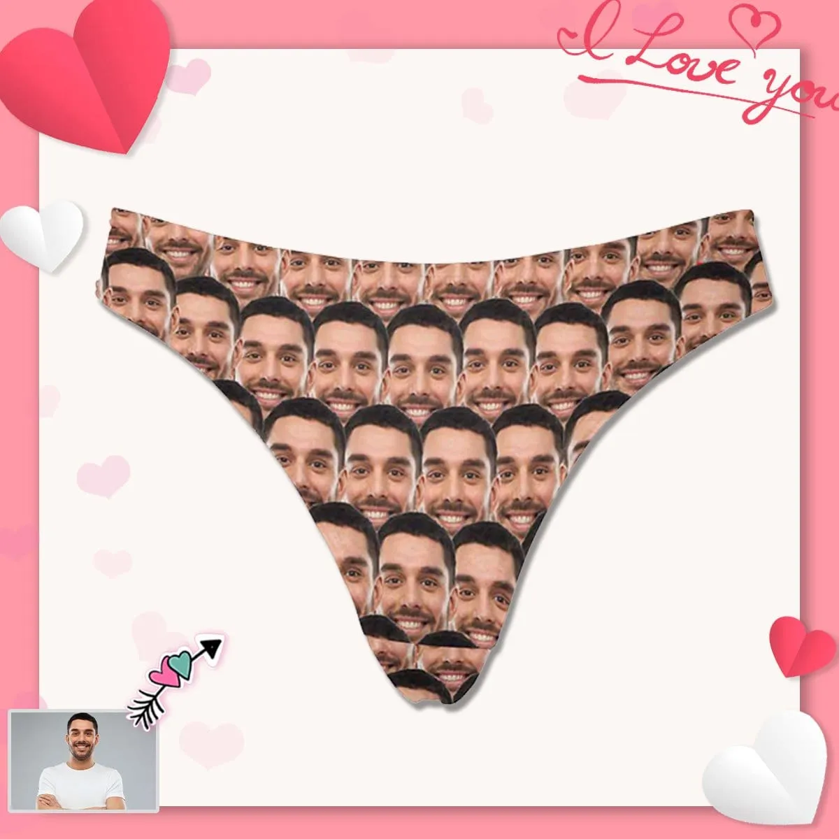 Personalized Women's Panties Custom Seamless Face Women's Thong Custom Underwear