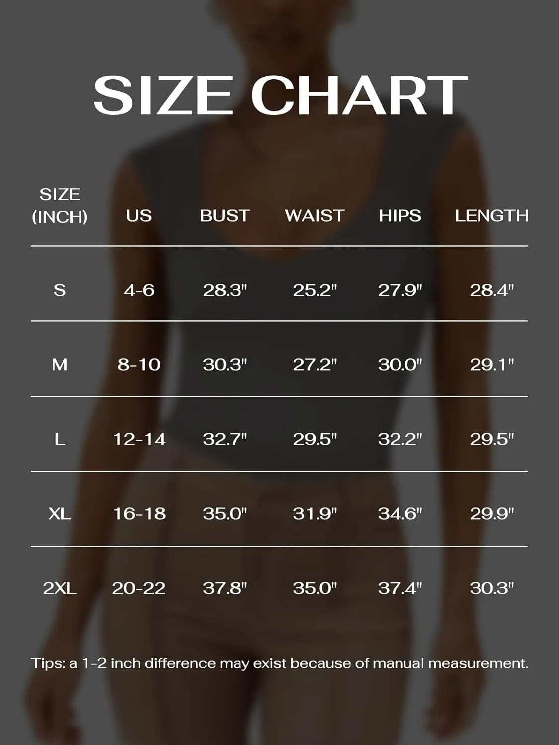 REORIA Butsmooth Women's Trendy Sexy Casual V Neck Double Lined Sleeveless Slimming Going Out Tank Top Bodysuits