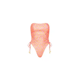 Ruched Bandeau One Piece - Sherbet Shimmer
