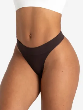 Seamless Thong - Coffee Bean