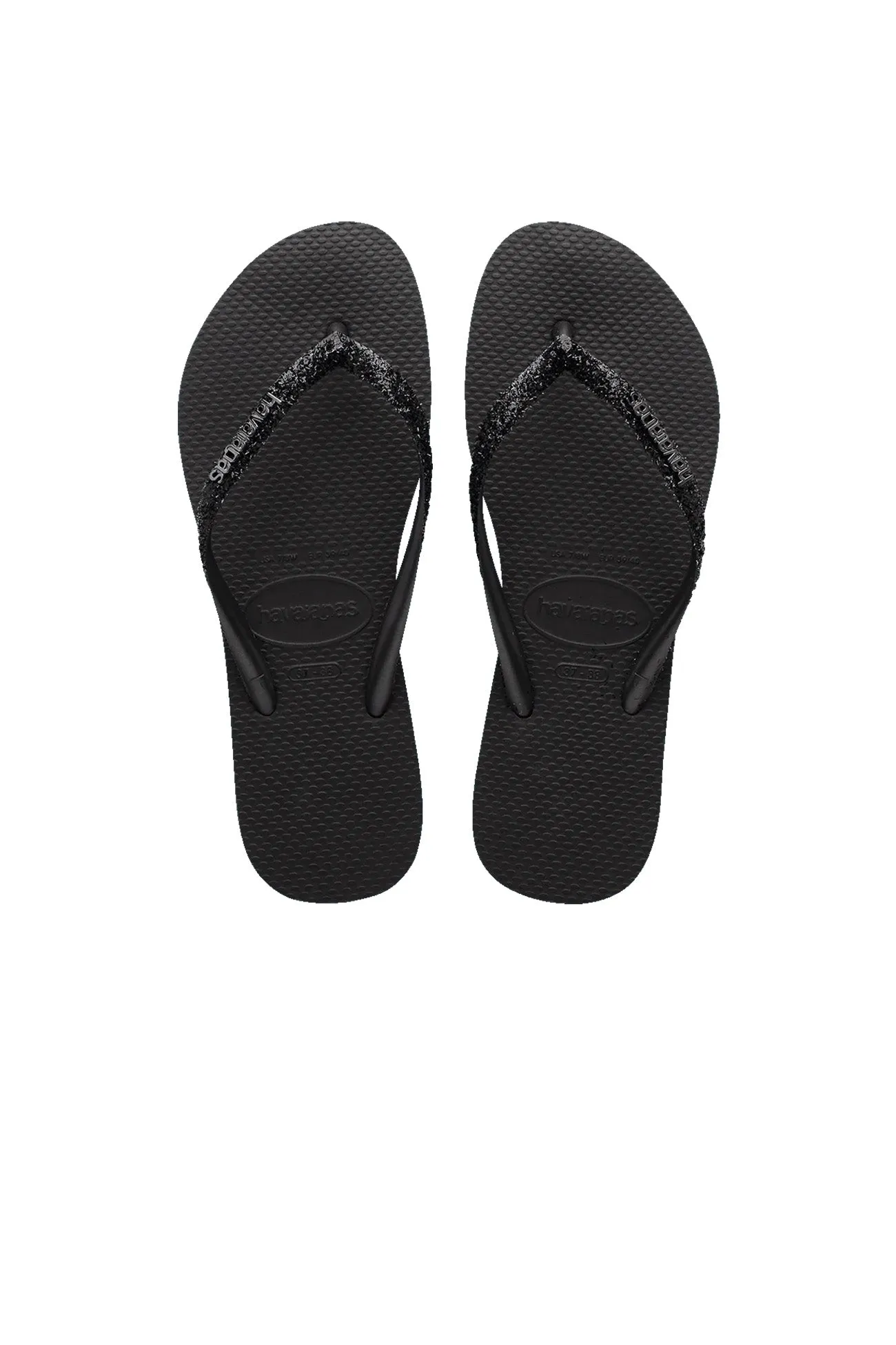 Slim Metal Logo Glitter II Black Dark Grey