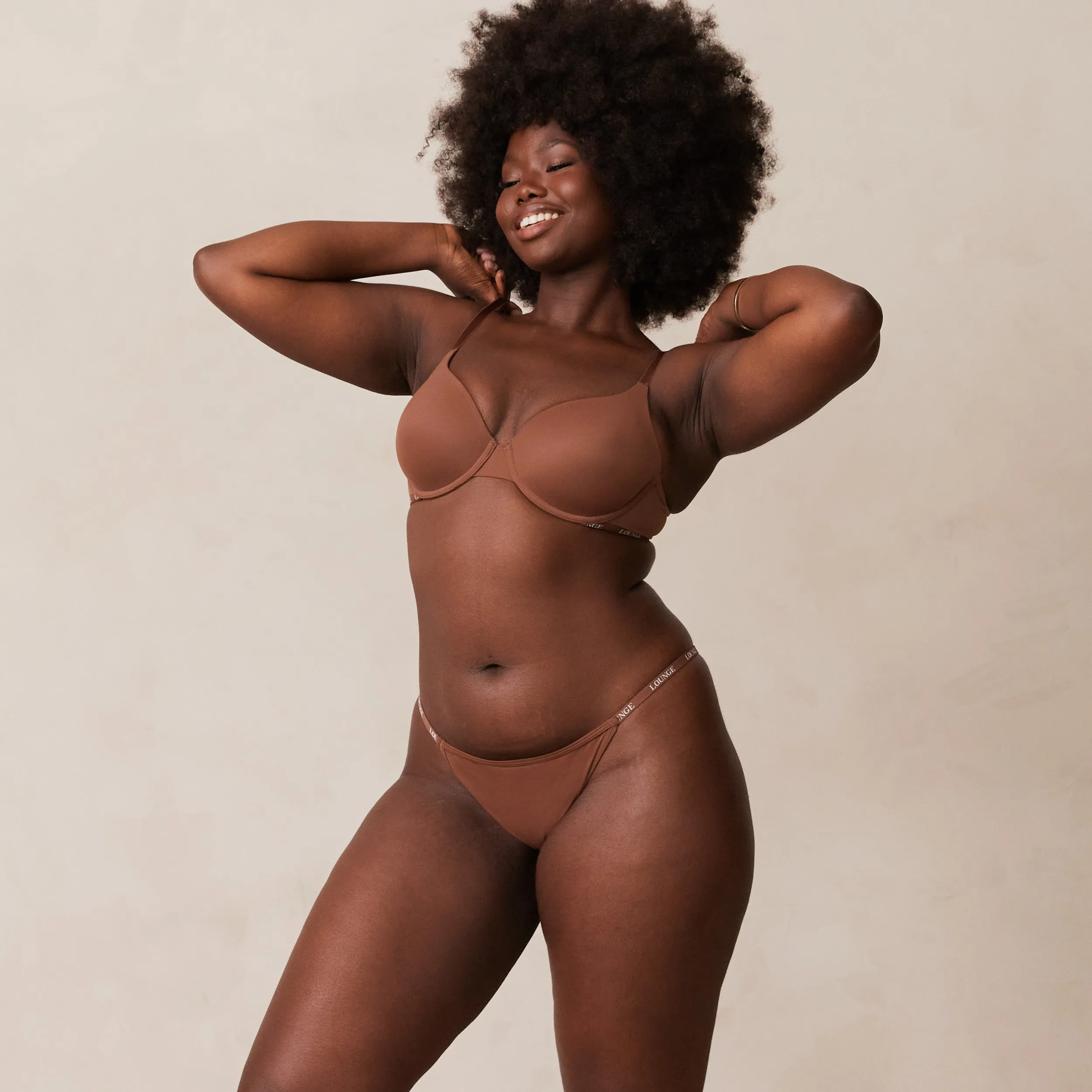 Smooth Classic T-shirt Bra  - Chestnut