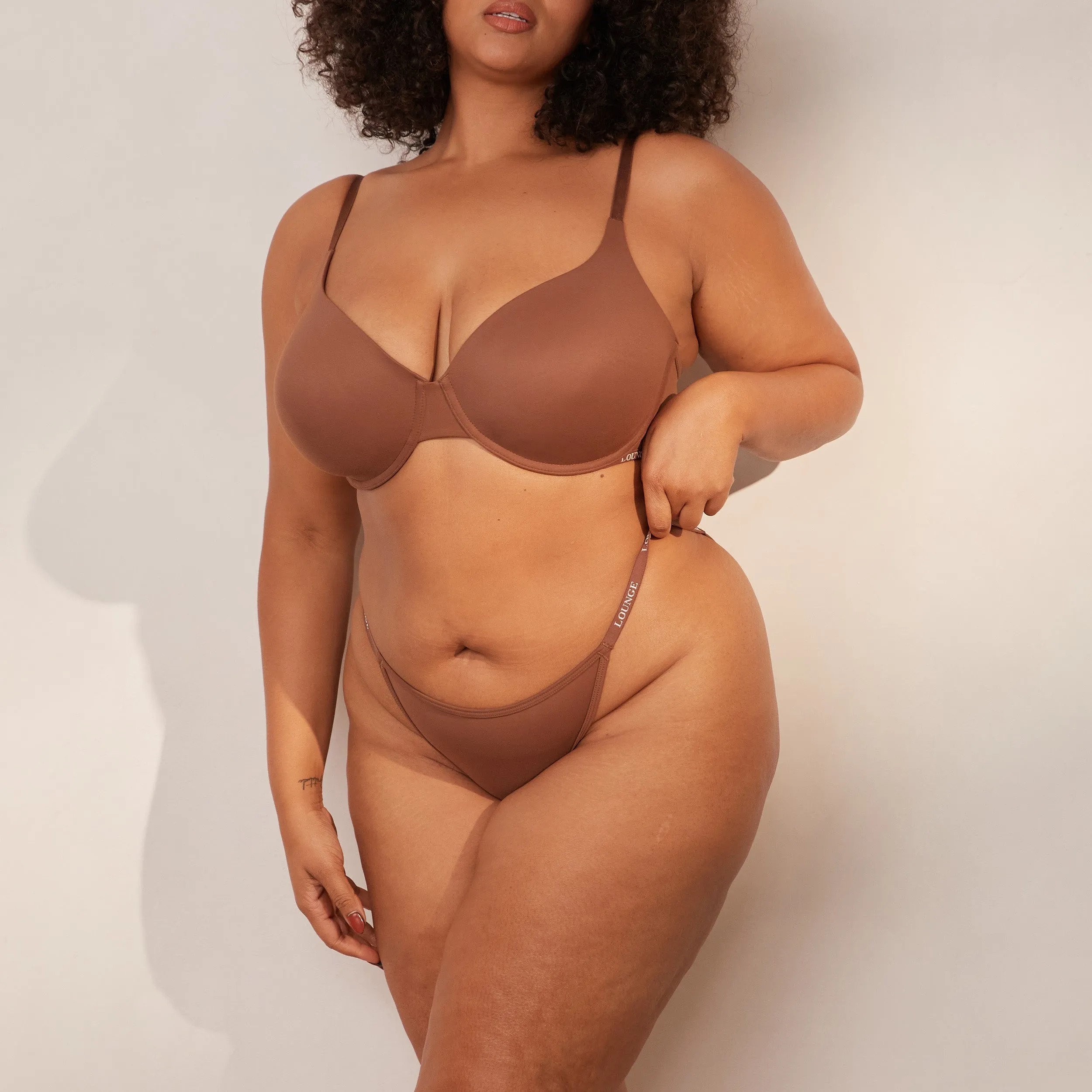 Smooth Classic T-shirt Bra  - Chestnut