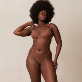 Smooth Classic T-shirt Bra  - Chestnut