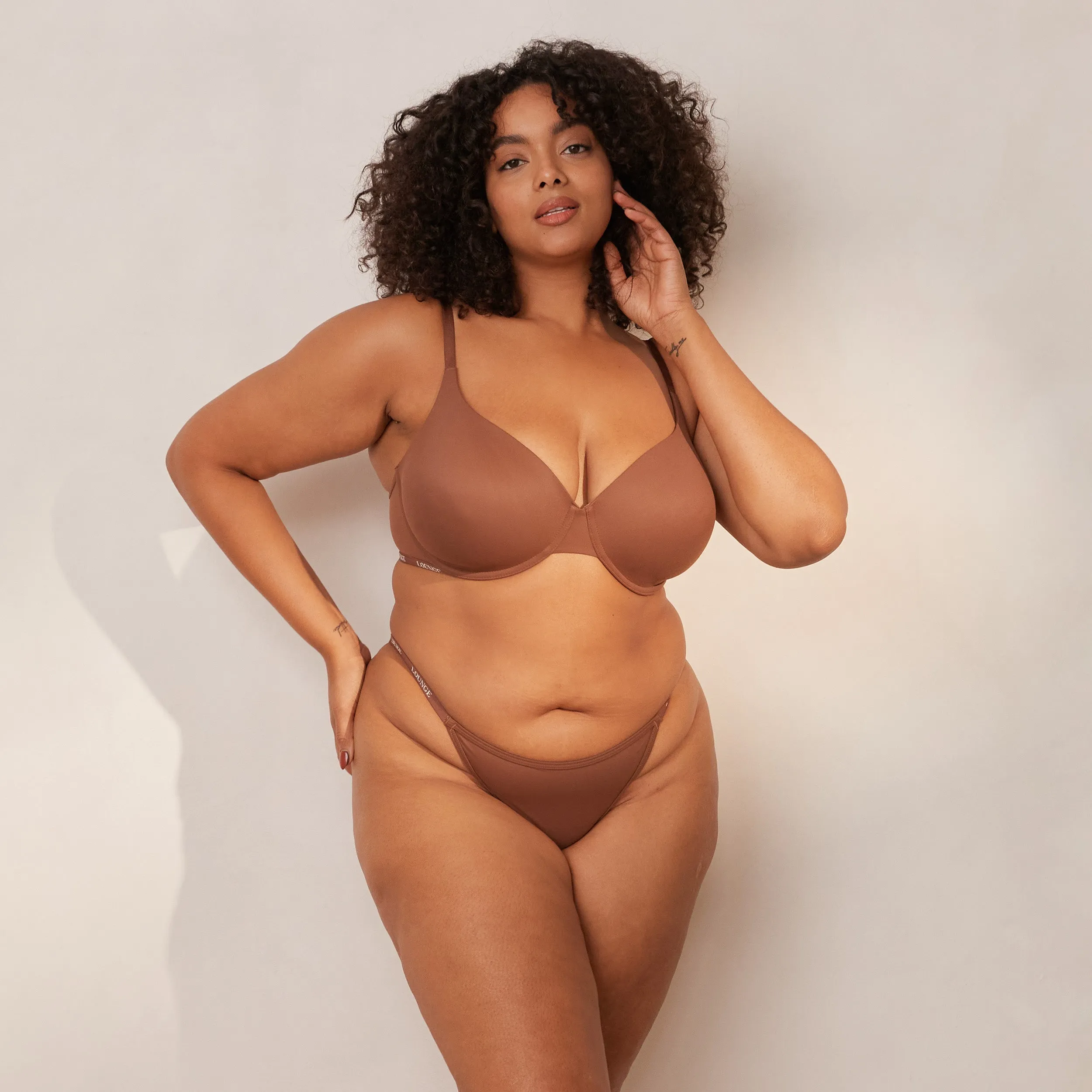 Smooth Classic T-shirt Bra  - Chestnut