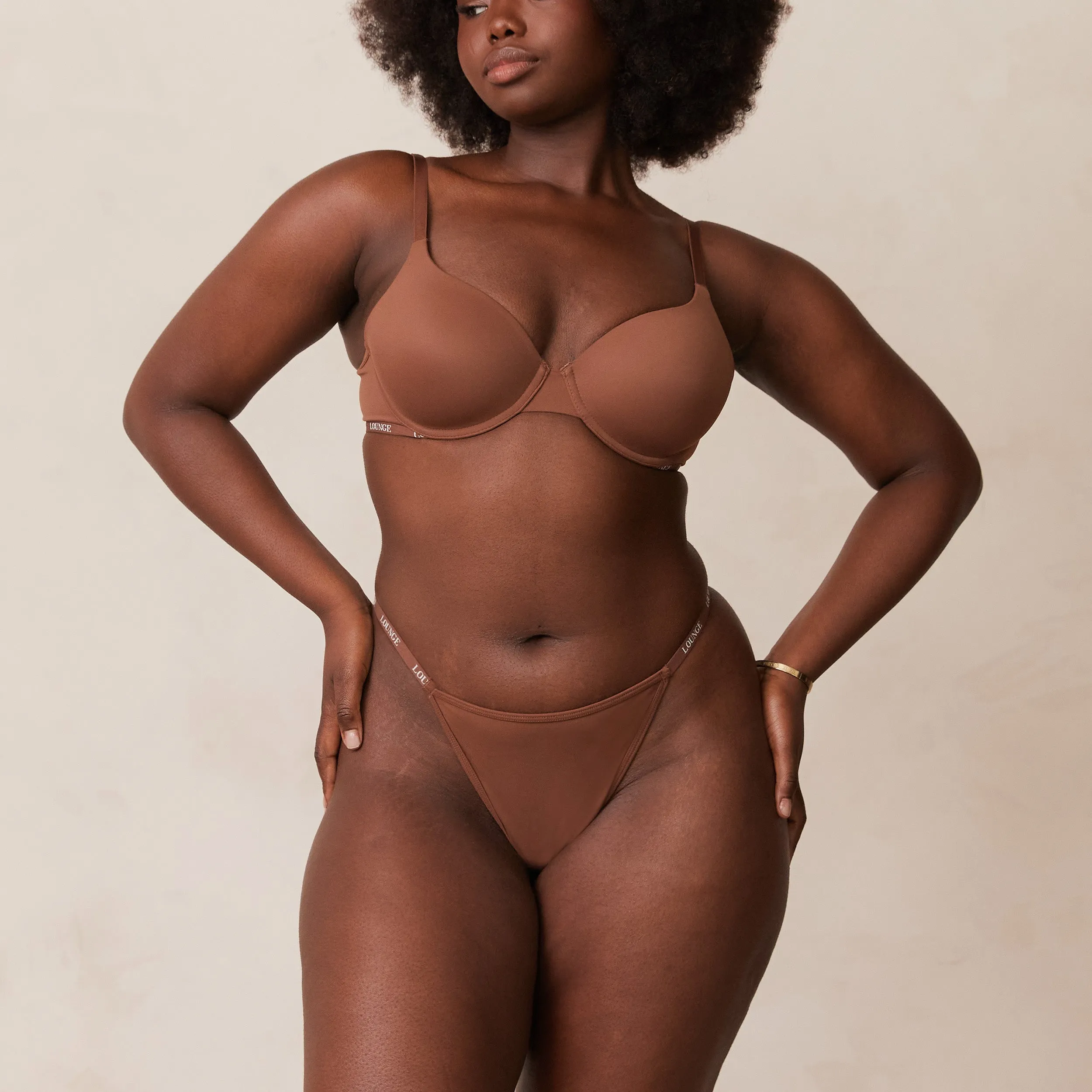 Smooth Classic T-shirt Bra  - Chestnut