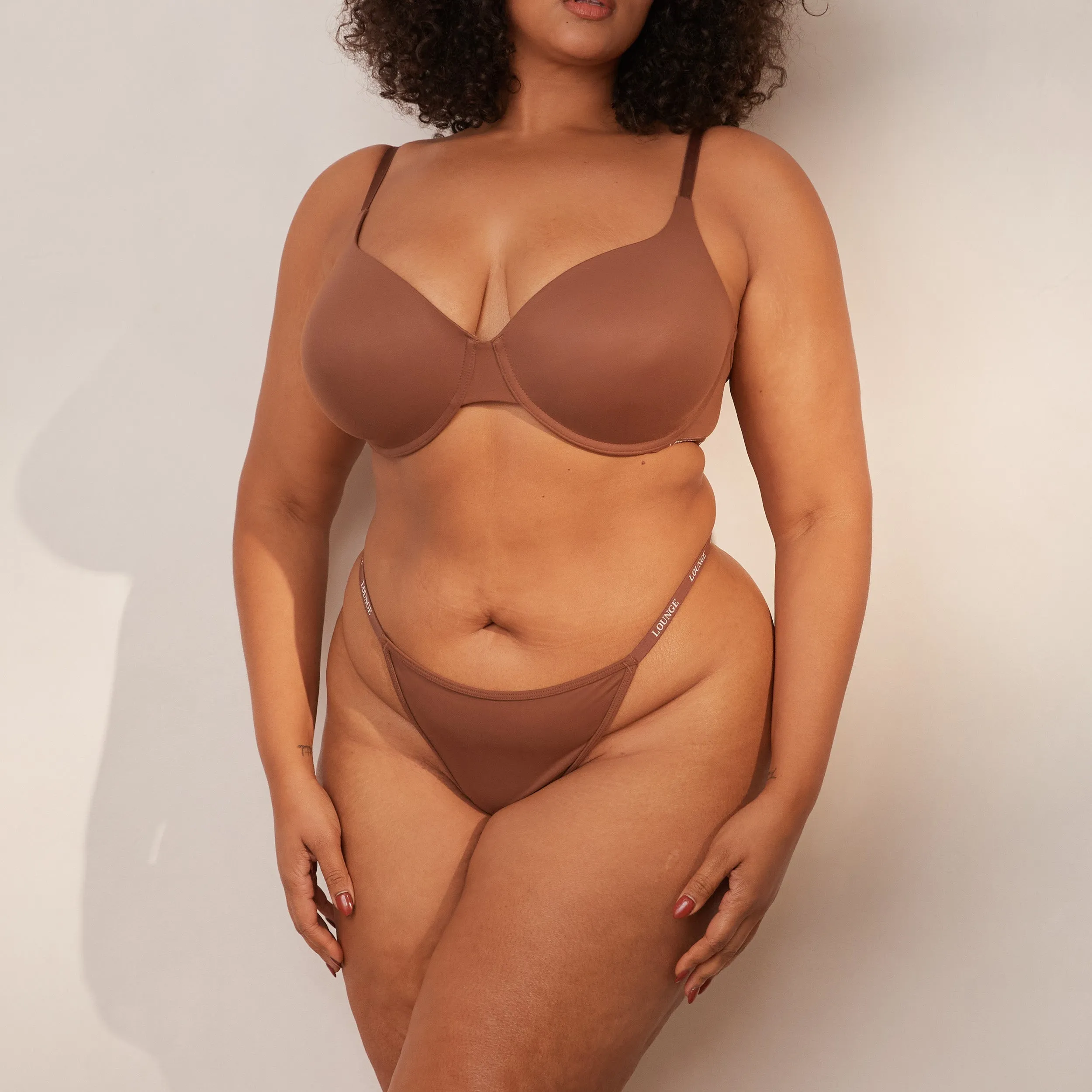 Smooth Classic T-shirt Bra  - Chestnut