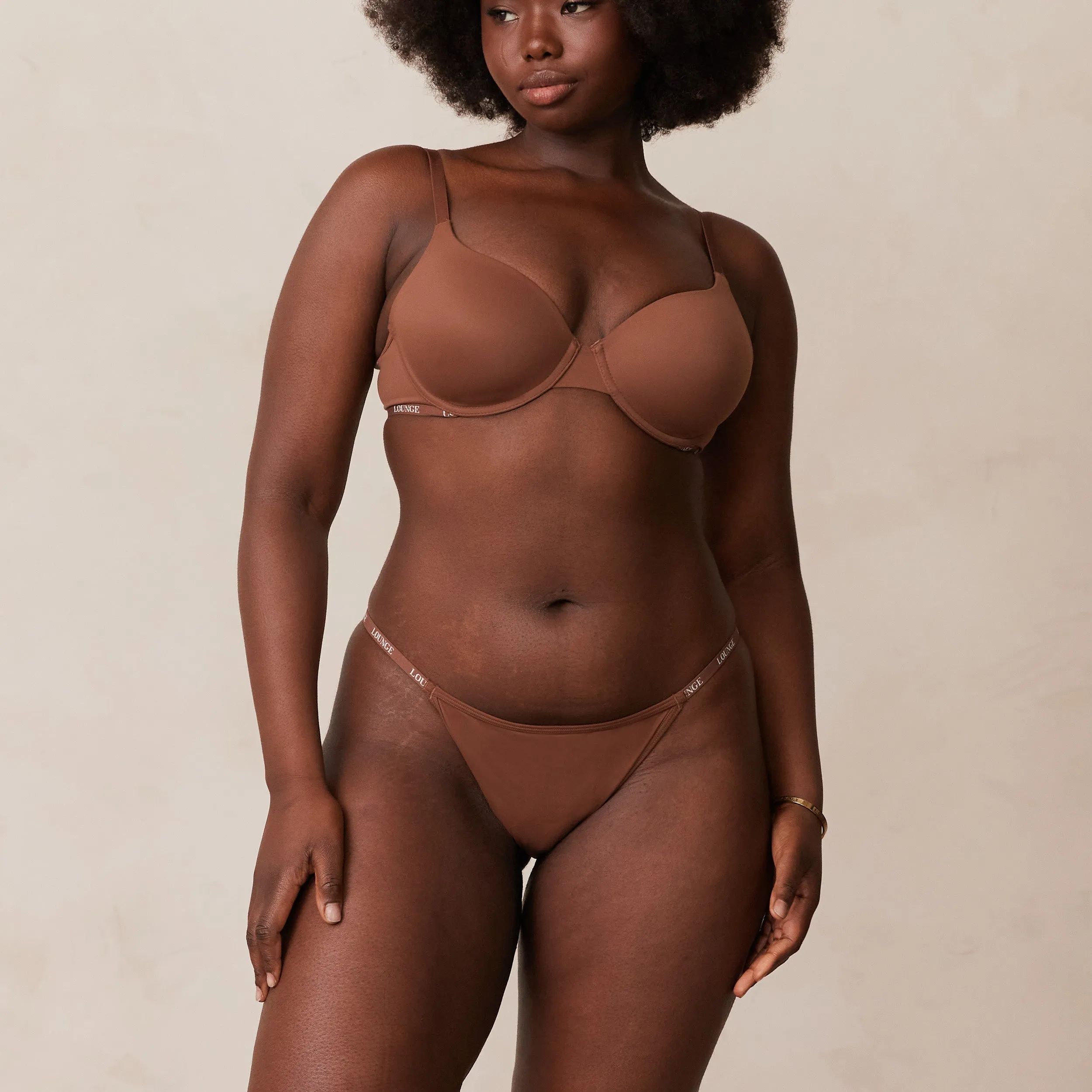 Smooth Classic T-shirt Bra  - Chestnut