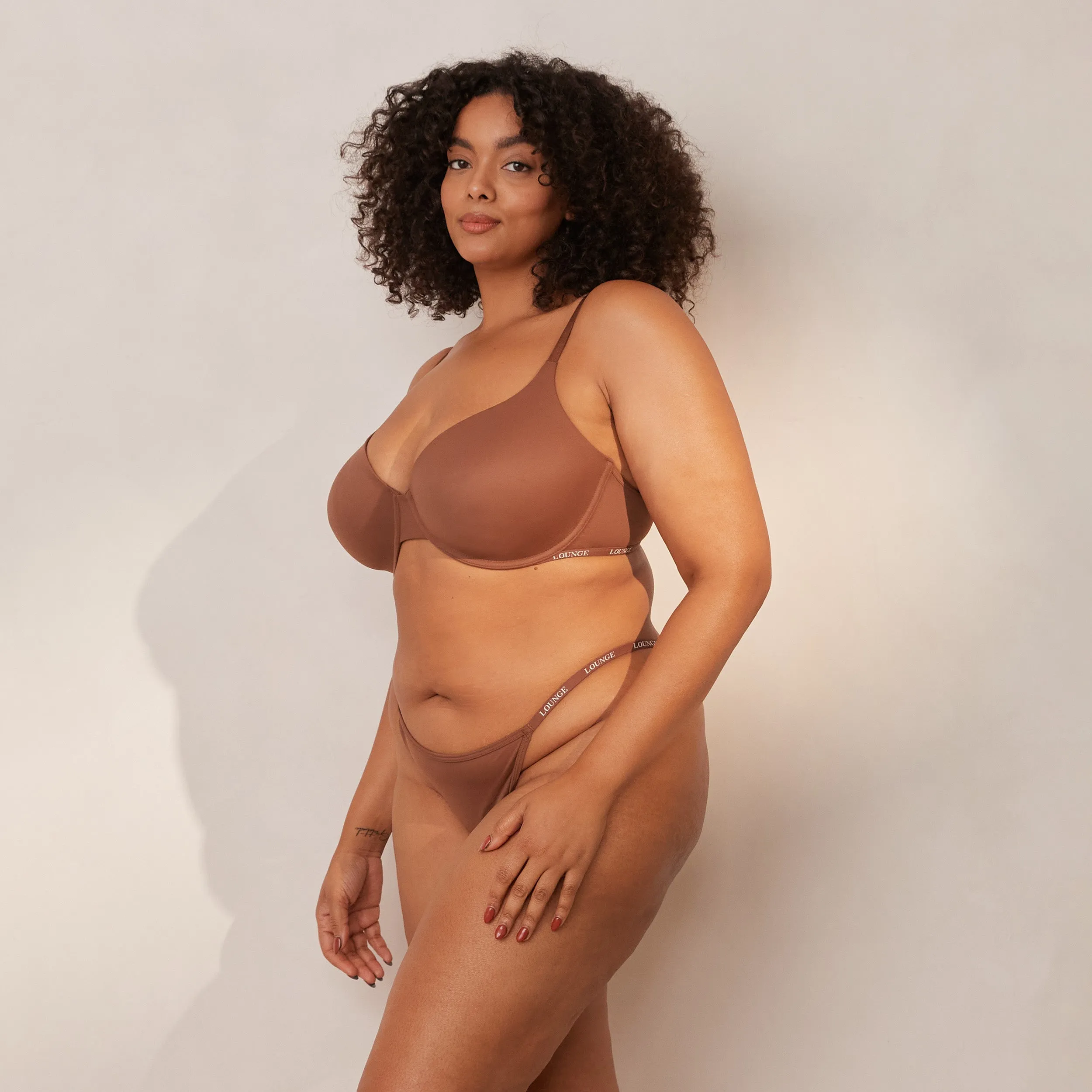 Smooth Classic T-shirt Bra  - Chestnut