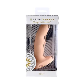 Sportsheets Merge Collection Ren 6 in. Silicone G-Spot Dildo with Suction Cup Orange