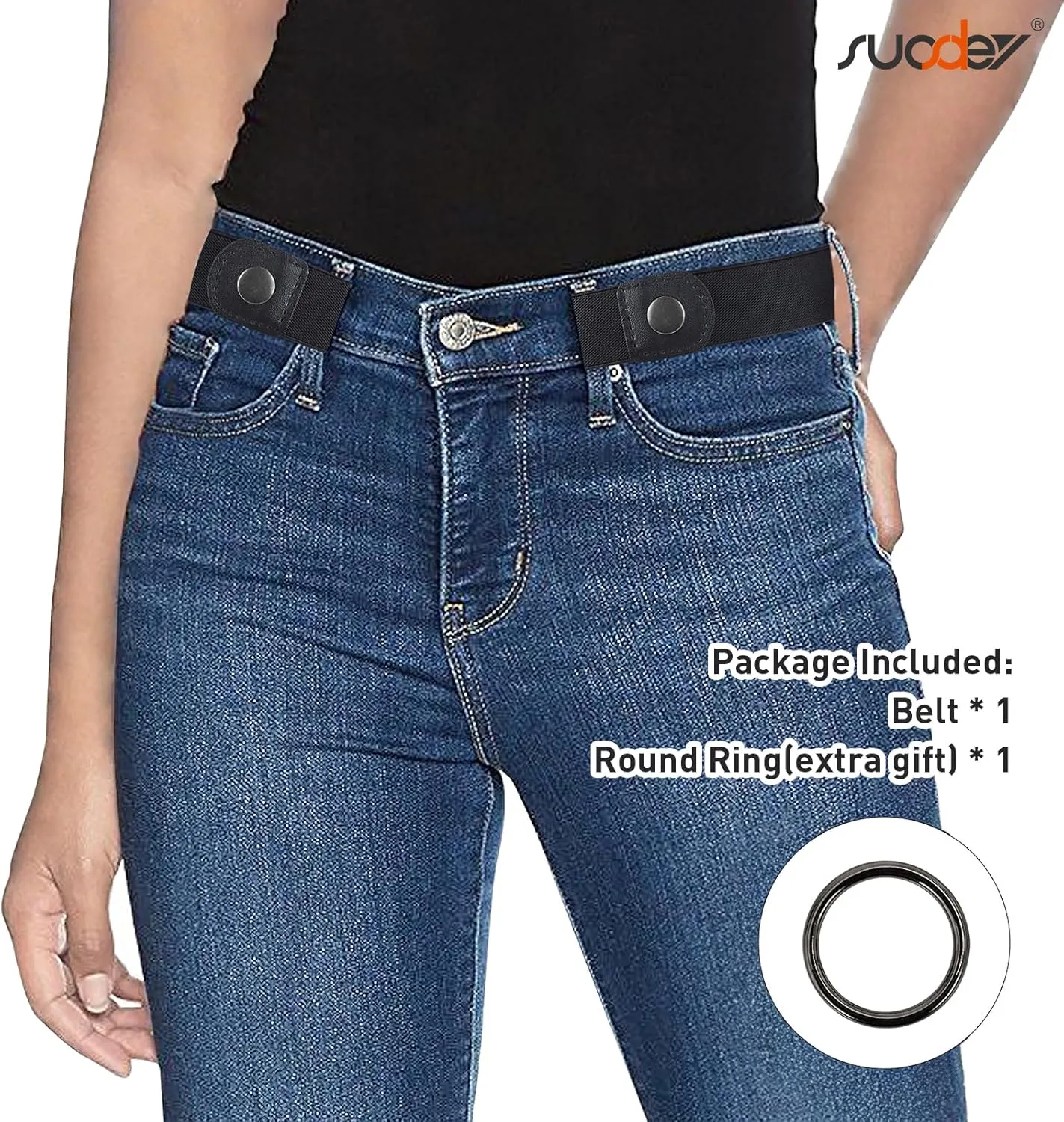 SUOSDEY No Buckle Invisible Stretch Belts for Men/Women Belt for Jeans pants No Hassle,No Bugle