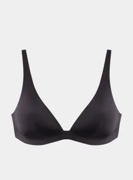 Ultra Padded Black Wireless Triangle Bralette